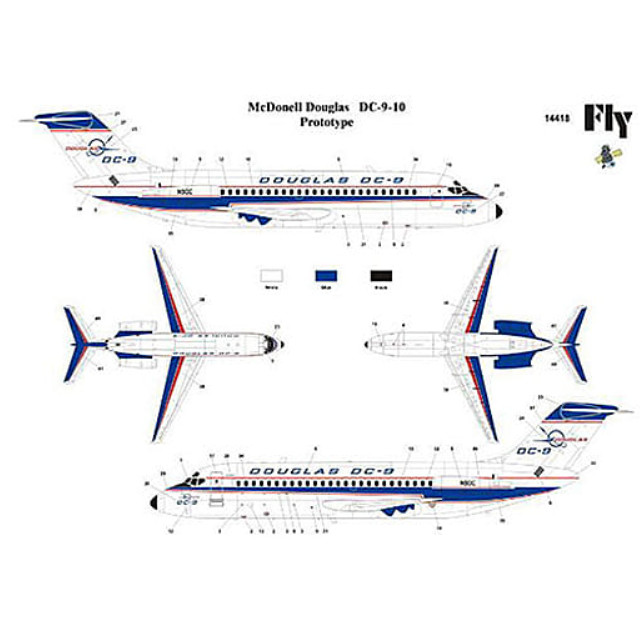 [PTM]1/144 DC-9-10 プロトタイプ [FLX14418] Fly(フライ) プラモデル
