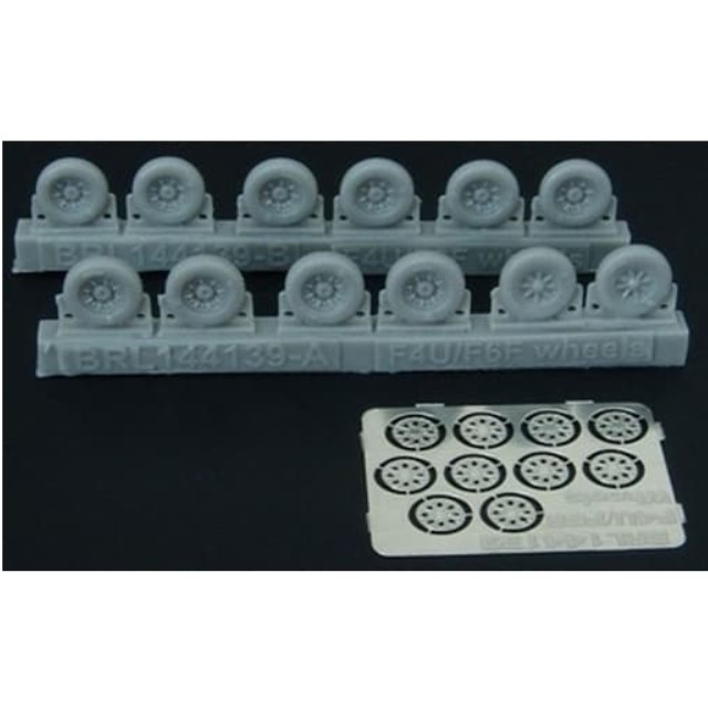 [PTM]1/144 F4U コルセア/F6F ヘルキャット用ホイール 5タイプ入り ディティールアップパーツ [HAUBRL144139] BRENGUN(ブレンガン) プラモデル