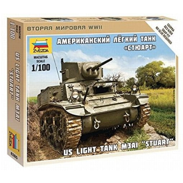 [PTM]1/100 アメリカ軽戦車 M3A1 スチュアート [ZV6265] ズベズダ プラモデル