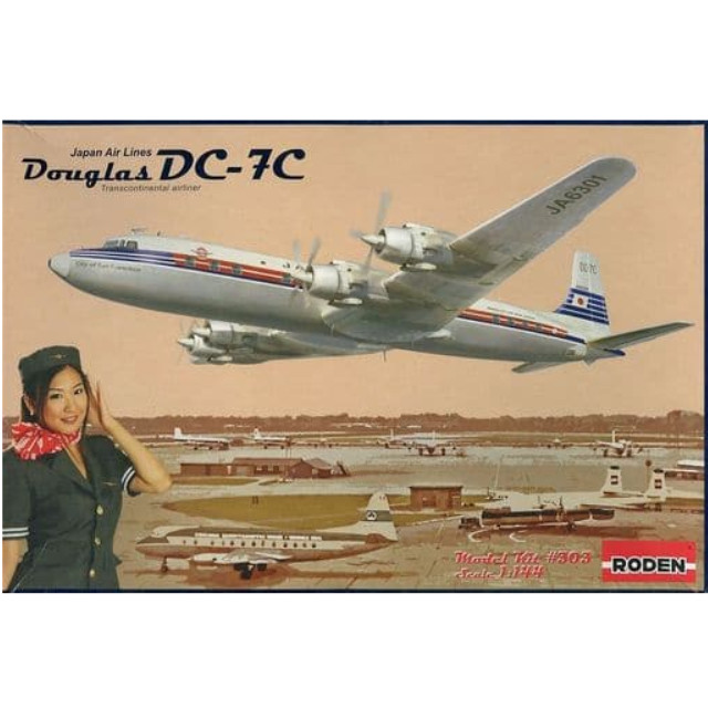 [PTM]1/144 Japan Air Line Douglas DC-7C [303] RODEN(ローデン) プラモデル