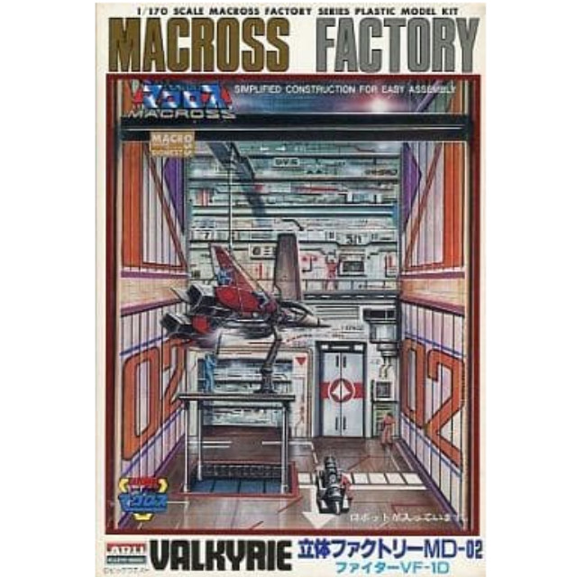 [PTM]1/170 立体ファクトリーMD-02&ファイターVF-1D 「超時空要塞マクロス」 マクロスファクトリーシリーズ No.30 [76532] アリイ プラモデル