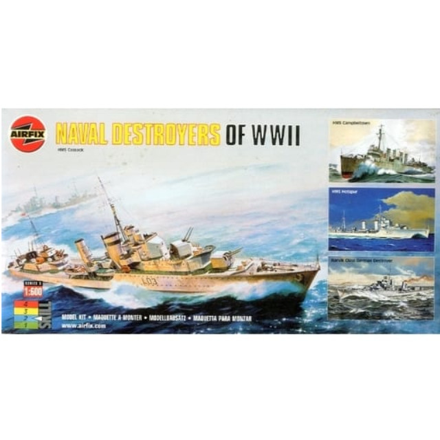 [PTM]1/600 NAVAL DESTROYERS OF WWII(4隻セット) [05204] エアフィックス(AIRFIX) プラモデル