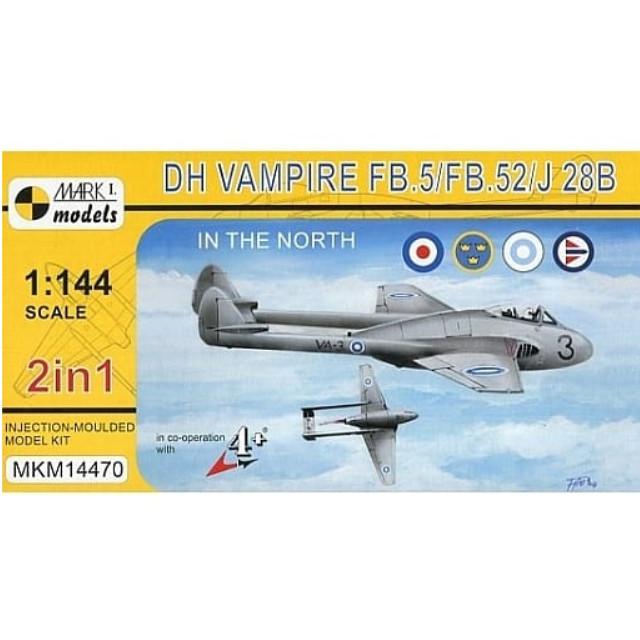 [PTM]1/144 D.H.バンパイアFB.5 北の国から 2キット入 [MKM14470] Mark I(マーク1) プラモデル