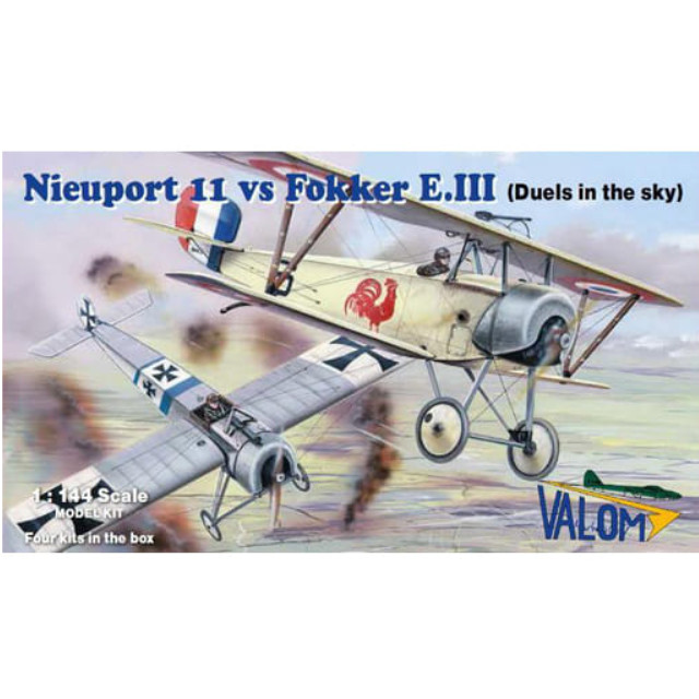 [PTM]1/144 ニューポール11 vs. フォッカーE.III 各2キット・計4機セット [VAL14420] VALOM(ヴァロム) プラモデル