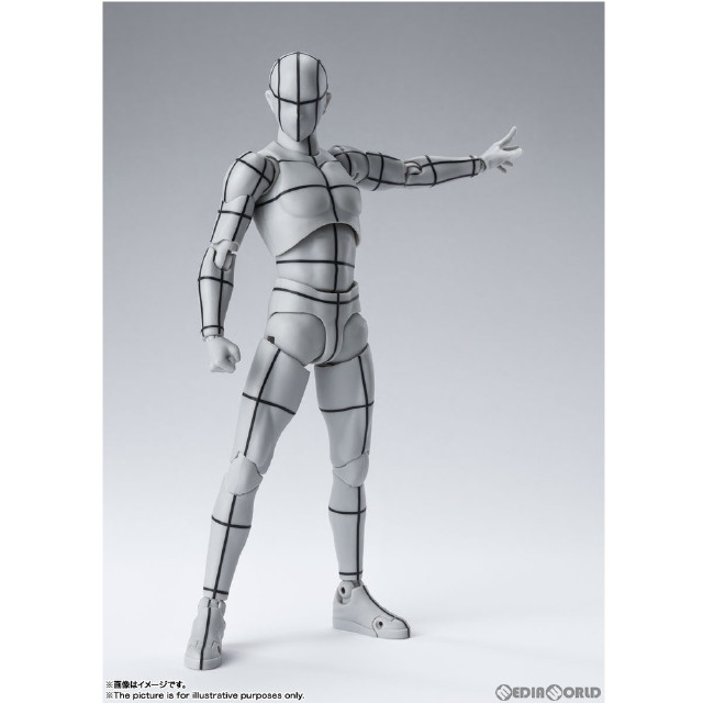 [FIG]S.H.Figuarts(フィギュアーツ) ボディくん -ワイヤーフレーム-(Gray Color Ver.) 完成品 可動フィギュア バンダイスピリッツ