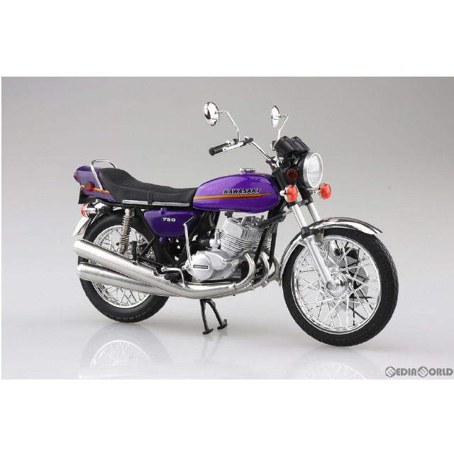 [MDL]1/12 完成品バイク KAWASAKI 750SS MACH IV(ヨーロッパ仕様) キャンディーパープル ミニカー スカイネット(アオシマ)