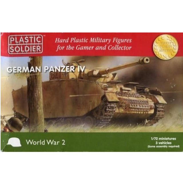 [PTM]1/72 独 IV号戦車(車両×3、フィギュア×6) プラモデル(PSCWW2V20002) PLASTIC SOLDIER(プラスチックソルジャー)