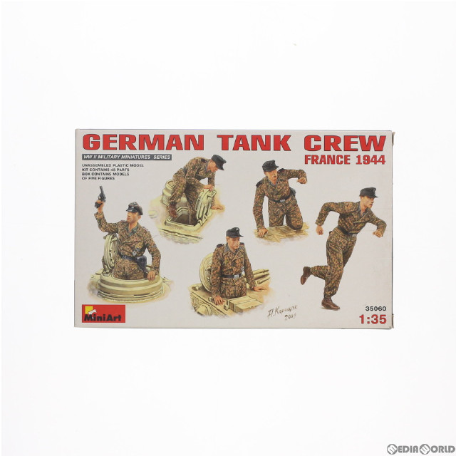 [PTM]WWII ミリタリーミニチュアシリーズ 1/35 ドイツ戦車兵セット(フランス1944) 5体 プラモデル(35060) Mini Art(ミニアート)
