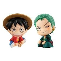 [FIG]るかっぷ ルフィ&ゾロ 限定版【お肉とお酒で宴セット】 「ワンピース」 メガトレショップ&プレミアムバンダイ限定 フィギュア メガハウス