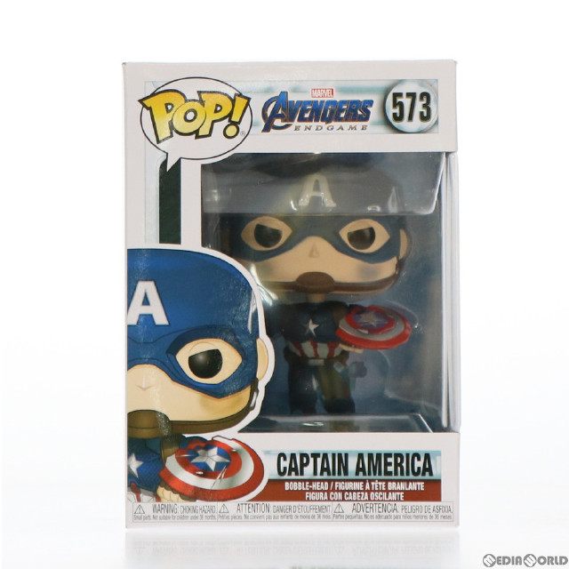 [買取]POP! 573 キャプテン・アメリカ(割れたシールド&ムジョルニア版) アベンジャーズ/エンドゲーム 完成品 フィギュア FUNKO(ファンコ)