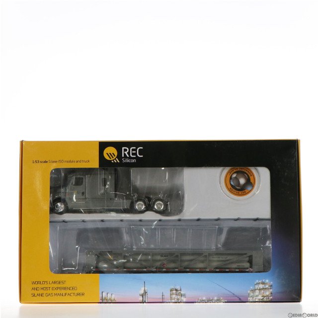 [MDL]1/53 Freightliner Cascadia ハイルーフキャブ 寝台付き 6×4 + シリコントレーラー 『REC』(グレー) 完成品 ミニカー(TR120017) Tonkin Replicas(トンキンレプリカズ)
