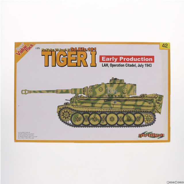 [PTM]1/35 WW.II ドイツ軍 ティーガーI 初期生産型 第1SS装甲師団 東部戦線 1943 プラモデル(CH9142) サイバーホビー