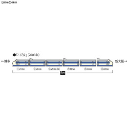 [RWM]98648 JR 0-7000系山陽新幹線(復活国鉄色)セット(6両) Nゲージ 鉄道模型 TOMIX(トミックス)