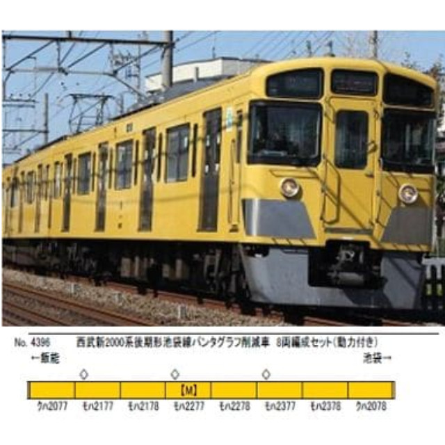 [RWM]西武 新2000系 後期形 池袋線 パンタグラフ削減車 8輛編成セット(動力付き) GREENMAX(グリーンマックス)