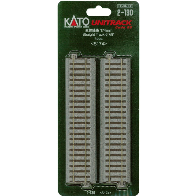 [RWM]2-130 UNITRACK(ユニトラック) 直線線路 174mm(4本入) HOゲージ 鉄道模型 KATO(カトー)