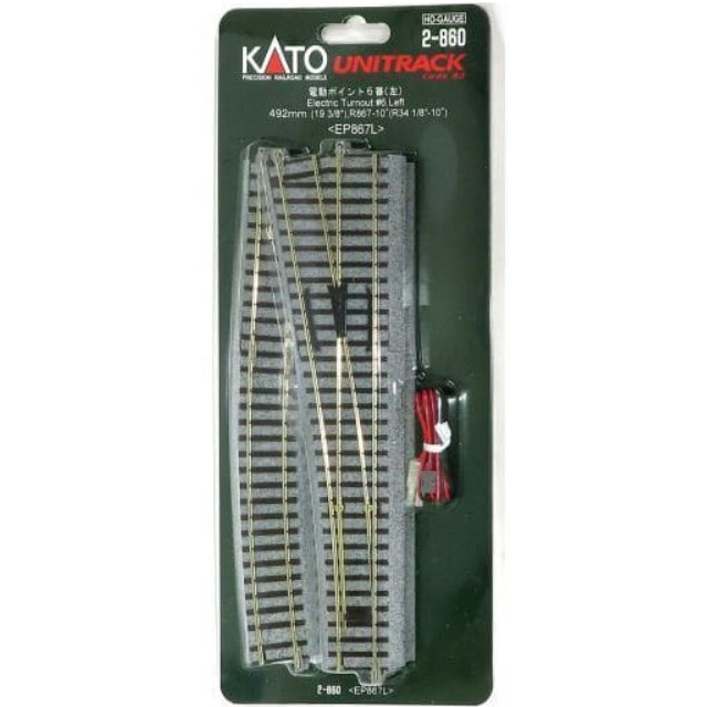 [RWM]2-860 UNITRACK(ユニトラック) 電動ポイント6番(左) HOゲージ 鉄道模型 KATO(カトー)