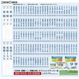 [RWM](再販)2255 東横イン(INN)オプションステッカー(5) Nゲージ 鉄道模型 GREENMAX(グリーンマックス)