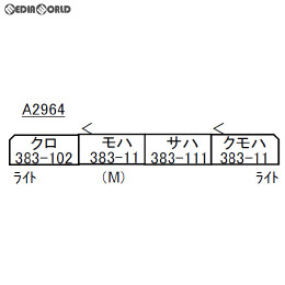 [RWM]A2964 383系 特急しなの 改良品 4両セット Nゲージ 鉄道模型 MICRO ACE(マイクロエース)