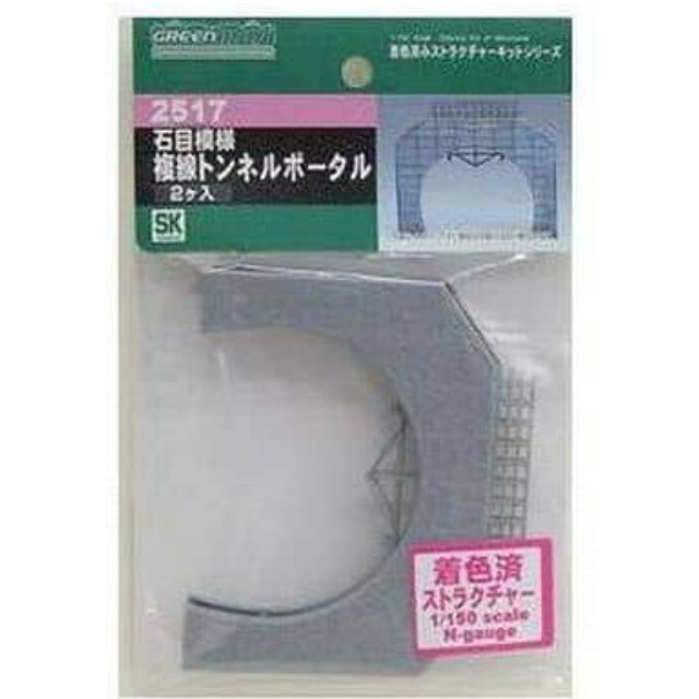 [RWM](再販)2517 石目模様 複線トンネルポータル Nゲージ 鉄道模型 GREENMAX(グリーンマックス)