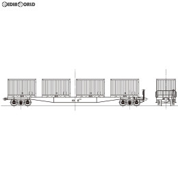 [RWM]16番 国鉄 コキ5500形 コンテナ車(27000〜28554) 組立キット HOゲージ 鉄道模型 ワールド工芸
