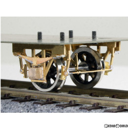 [RWM]16番 単軸台車 シュー式 貨車票さし付き(車輪別) 組立キット HOゲージ 鉄道模型 ワールド工芸
