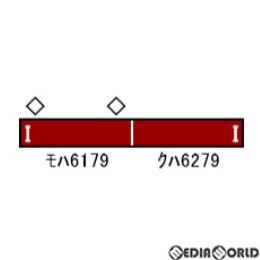 [RWM]50667 東武6050型(リバイバルカラー・6179編成) 2両編成セット(動力無し) Nゲージ 鉄道模型 GREENMAX(グリーンマックス)