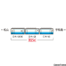 [RWM]97931 限定品 JR キハ58系急行ディーゼルカー(うわじま・JR四国色)セットB(3両)(動力付き) Nゲージ 鉄道模型 TOMIX(トミックス)