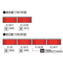[RWM]9449 国鉄ディーゼルカー キハ26形(首都圏色・一段窓)(T)(動力無し) Nゲージ 鉄道模型 TOMIX(トミックス)