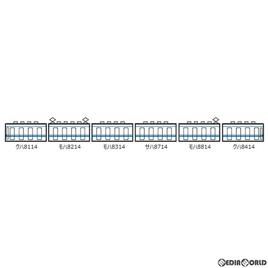 [RWM]314455 鉄道コレクション(鉄コレ) 東武鉄道8000系8114編成更新車 6両セット(動力無し) Nゲージ 鉄道模型 TOMYTEC(トミーテック)