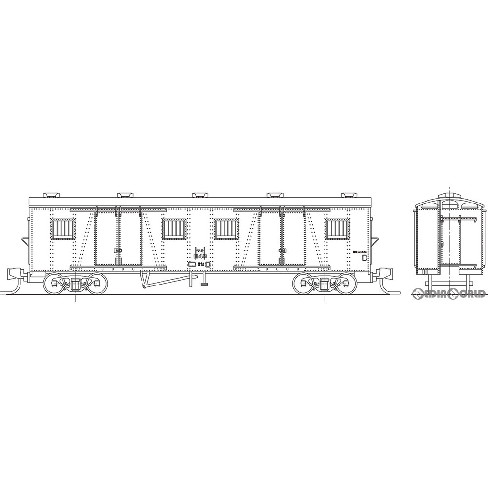 [RWM]国鉄 ワキ1000形 有蓋車 タイプA(4枚窓) 組立キット Nゲージ 鉄道模型 ワールド工芸