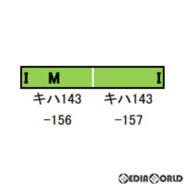 [RWM]30382 JR北海道キハ143形(室蘭線・156+157) 2両編成セット(動力付き) Nゲージ 鉄道模型 GREENMAX(グリーンマックス)