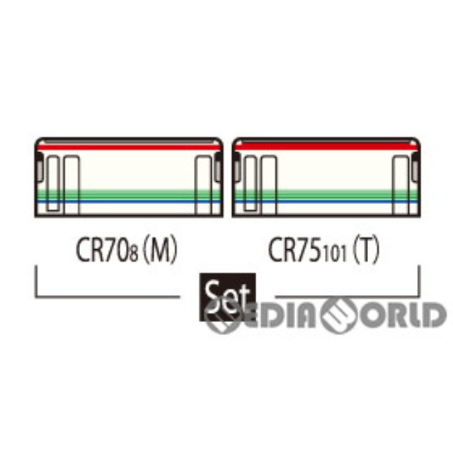 [RWM]98093 ふるさと銀河線りくべつ鉄道CR70・75形セット(2両)(動力付き) Nゲージ 鉄道模型 TOMIX(トミックス)