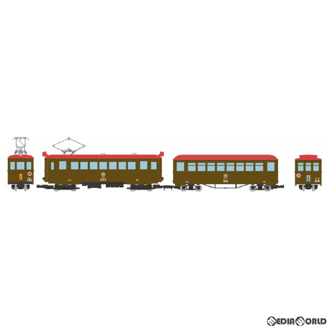 [RWM]315490 鉄道コレクション(鉄コレ) ナローゲージ80 猫屋線直通急行「やまねこ」 デハ101+ホハフ25 2両セット(動力無し) HOナローゲージ 鉄道模型 TOMYTEC(トミーテック)