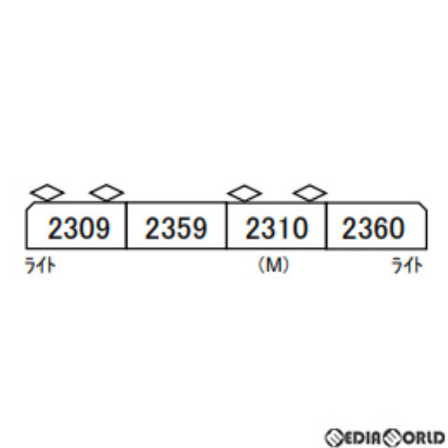 [RWM] A8489 阪急電鉄2300系 嵐山線 2309編成 4両セット(動力付き) Nゲージ 鉄道模型 MICRO ACE(マイクロエース)