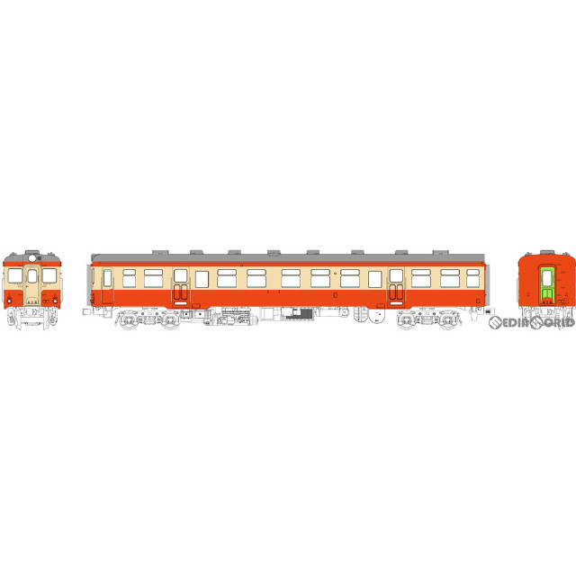 [RWM] TW-K25AT-2 キハ25バス窓(色:朱、クリーム) 台車DT19(動力無し) HOゲージ 鉄道模型 TRAMWAY(トラムウェイ)