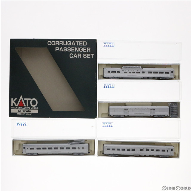 [買取]106-1603 Budd Corrugated Passenger Car Santa Fe Set B1(4両セット)(動力付き) Nゲージ 鉄道模型 KATO(カトー)