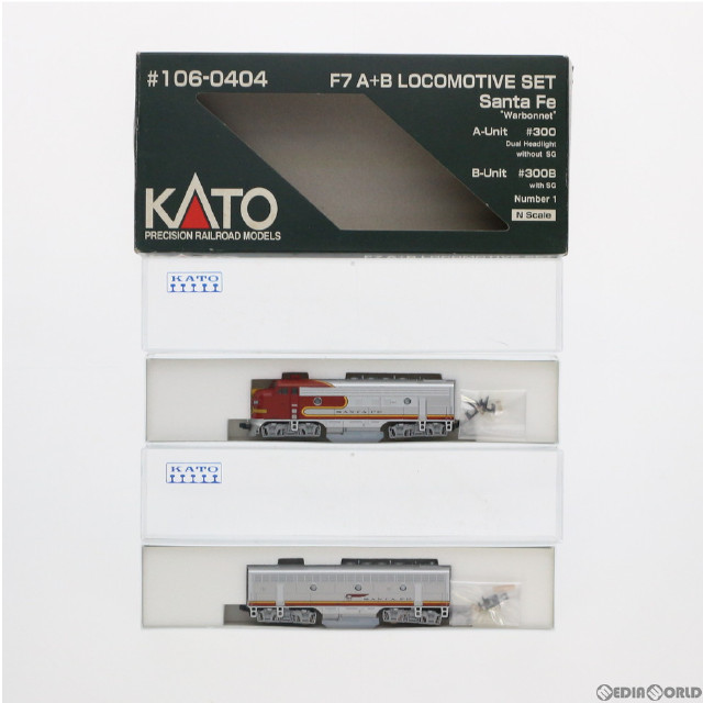 [買取]106-0404 F7 A+B LOCOMOTIVE SET 1Santa Fe(2両セット)(動力付き) Nゲージ 鉄道模型 KATO(カトー)