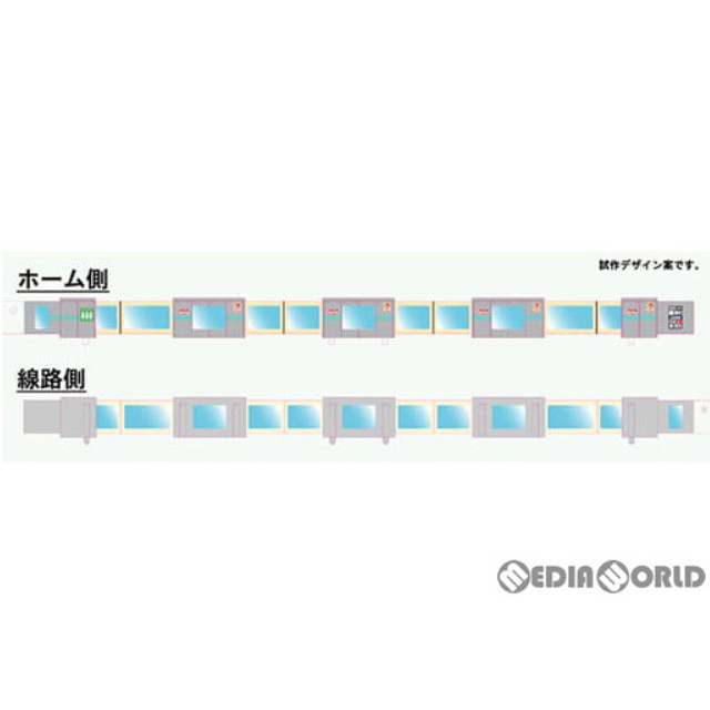 [RWM]2583 着色済み ホームドア 水色・小窓あり・20m級4ドア車用 6本組 「着色済みストラクチャーキットシリーズ」 Nゲージ 鉄道模型 GREENMAX(グリーンマックス)