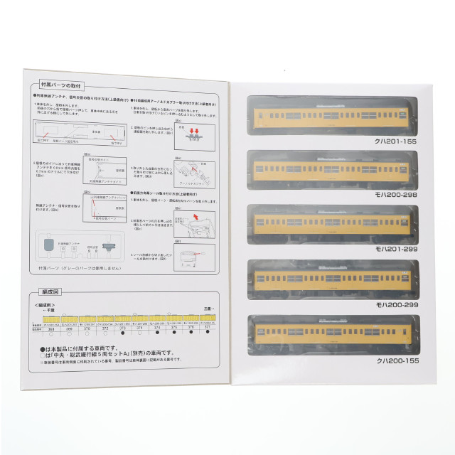 [RWM] 243311 鉄道コレクション(鉄コレ) JR201系中央・総武緩行線 5両セットB(動力無し) Nゲージ 鉄道模型 TOMYTEC(トミーテック)