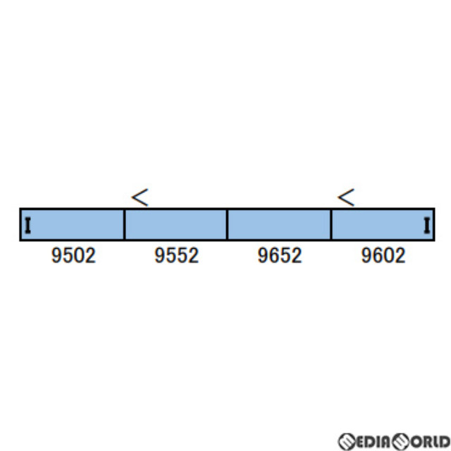 [RWM]31588 名鉄9500系 増結4両編成セット(動力無し) Nゲージ 鉄道模型 GREENMAX(グリーンマックス)