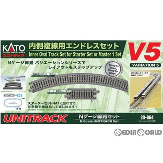 [RWM]20-864 UNITRACK(ユニトラック) 内側複線用エンドレスセット V5 Nゲージ 鉄道模型 KATO(カトー)