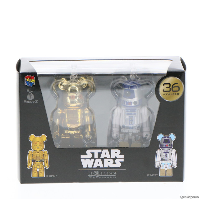 [FIG]ペアボックス賞 BE＠RBRIC-ベアブリック- 36.C-3PO&R2-D2 100% 2体セット Happyくじ STAR WARS BE＠RBRIC フィギュア プライズ サニーサイドアップ