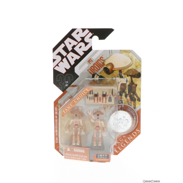 [FIG]スター・ウォーズ サーガ・レジェンズ ベーシックフィギュア ピット・ドロイド 2パック(オレンジ) 30周年版(コイン付) STAR WARS 完成品 可動フィギュア トミーダイレクト/ハズブロ