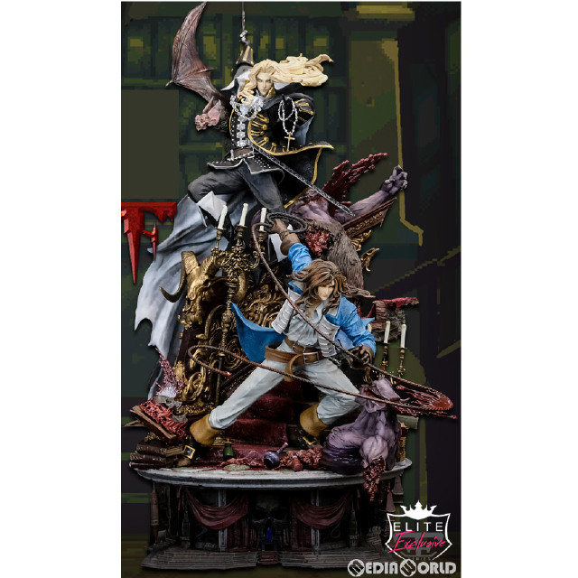 [FIG]A3アートプリント&証明書付属 アルカード & リヒター・ベルモンド 悪魔城ドラキュラX 月下の夜想曲 1/6 エリート スタチュー 完成品 フィギュア フィギュラマコレクターズ
