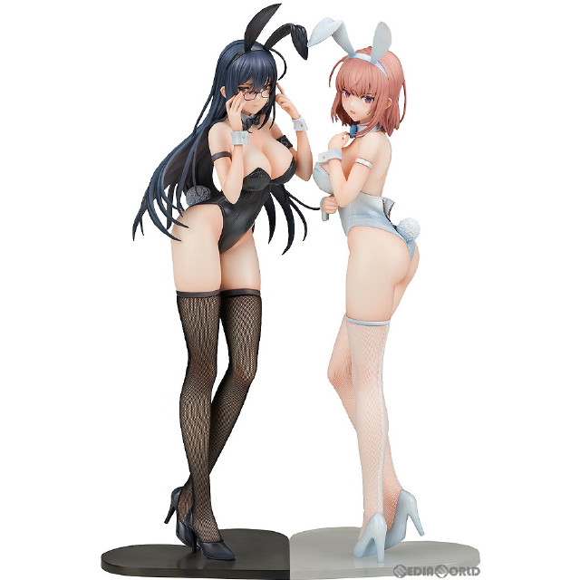 [FIG]初回生産特典付属 黒バニー葵&白バニー夏芽 2体セット イコモチ オリジナルキャラクター 1/6 完成品 フィギュア ENSOUTOYS(エンソウトイズ)