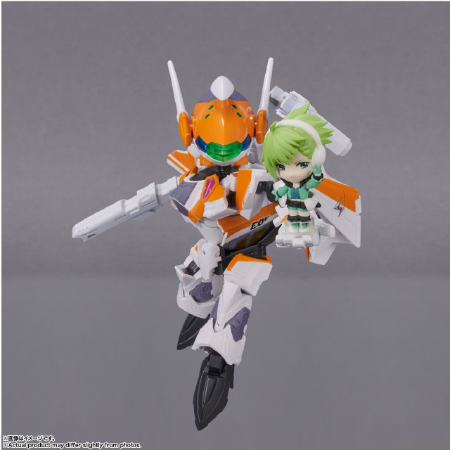 [FIG]TINY SESSION(タイニーセッション) VF-31E ジークフリード(チャック・マスタング機) with レイナ・プラウラー マクロスΔ(デルタ) 完成品 可動フィギュア バンダイスピリッツ