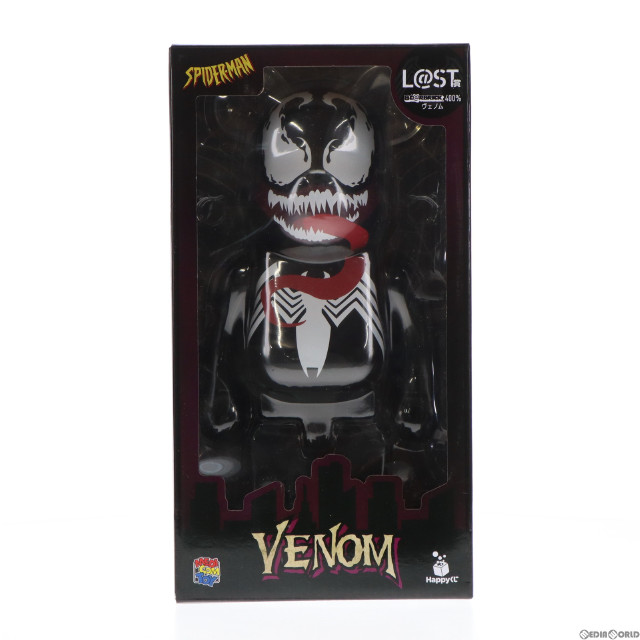 [FIG]BE＠RBRICK-ベアブリック- 400% ヴェノム 「Happyくじ BE＠RBRICK MARVEL『SPIDER-MAN』」 L＠ST賞 フィギュア プライズ サニーサイドアップ
