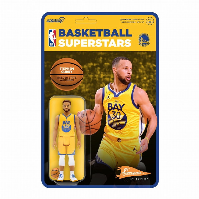 [FIG]ステフィン・カリー(ゴールデンステート・ウォリアーズ) イエローユニフォーム Ver. NBA WAVE3 リ・アクション アクション フィギュア SUPER7(スーパー7)/豆魚雷