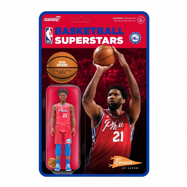 [FIG]ジョエル・エンビード(フィラデルフィア・76ers) レッドユニフォーム Ver. NBA WAVE3 リ・アクション アクション フィギュア SUPER7(スーパー7)/豆魚雷
