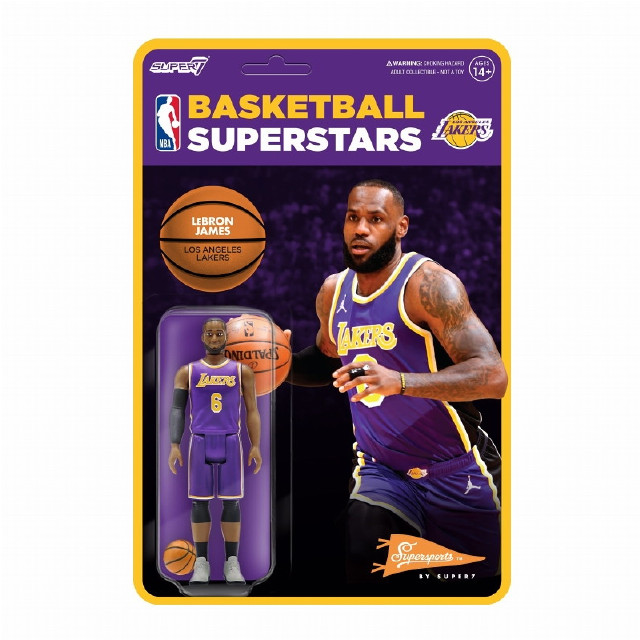 [FIG]レブロン・ジェームズ(ロサンゼルス・レイカーズ) パープルユニフォーム Ver. NBA WAVE3 リ・アクション アクション フィギュア SUPER7(スーパー7)/豆魚雷